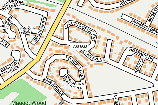 IV30 6GJ map - OS OpenMap – Local (Ordnance Survey)