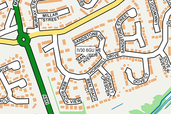 IV30 6GU map - OS OpenMap – Local (Ordnance Survey)