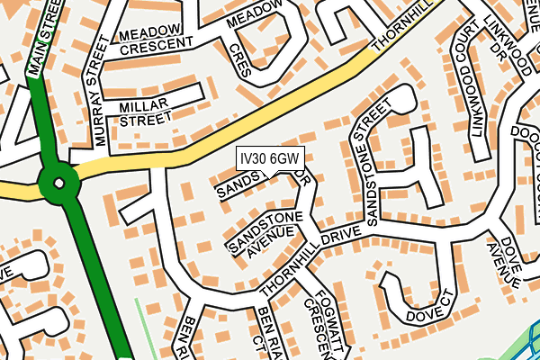 IV30 6GW map - OS OpenMap – Local (Ordnance Survey)