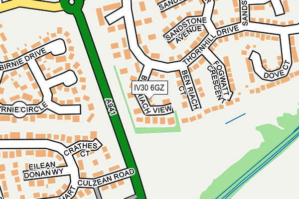 IV30 6GZ map - OS OpenMap – Local (Ordnance Survey)