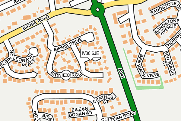 IV30 6JE map - OS OpenMap – Local (Ordnance Survey)