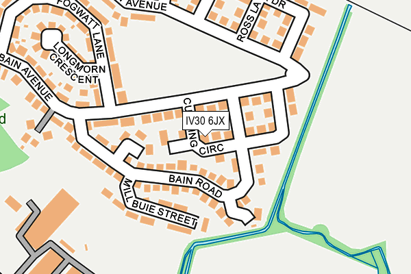 IV30 6JX map - OS OpenMap – Local (Ordnance Survey)