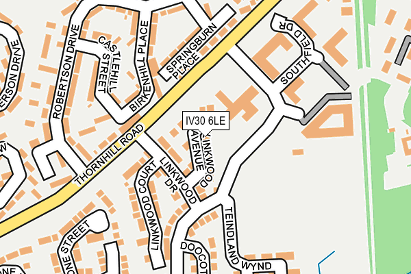 IV30 6LE map - OS OpenMap – Local (Ordnance Survey)