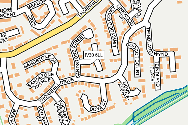IV30 6LL map - OS OpenMap – Local (Ordnance Survey)