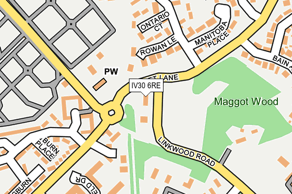 IV30 6RE map - OS OpenMap – Local (Ordnance Survey)
