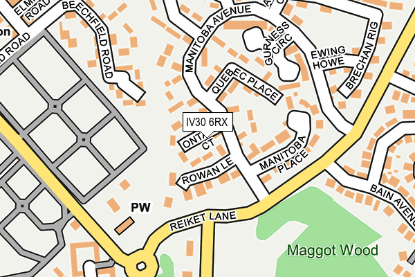 IV30 6RX map - OS OpenMap – Local (Ordnance Survey)