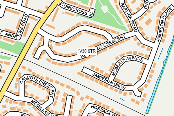 IV30 6TR map - OS OpenMap – Local (Ordnance Survey)