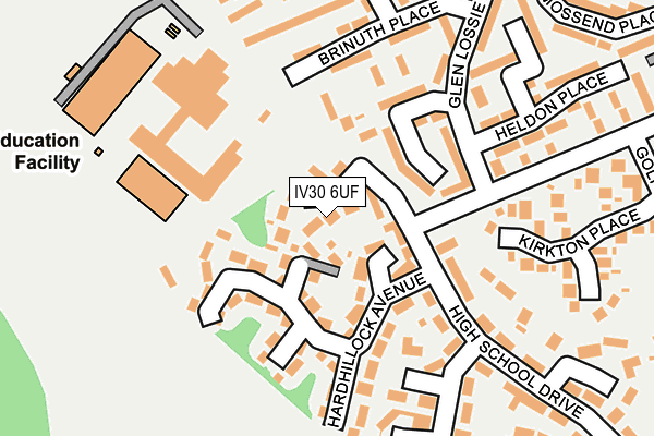 IV30 6UF map - OS OpenMap – Local (Ordnance Survey)