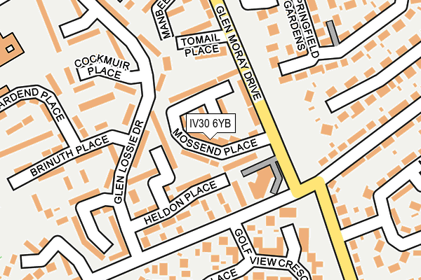 IV30 6YB map - OS OpenMap – Local (Ordnance Survey)