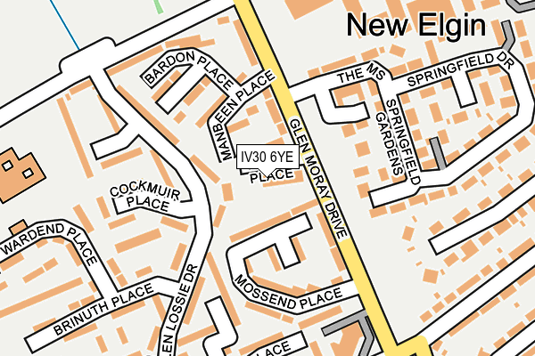 IV30 6YE map - OS OpenMap – Local (Ordnance Survey)