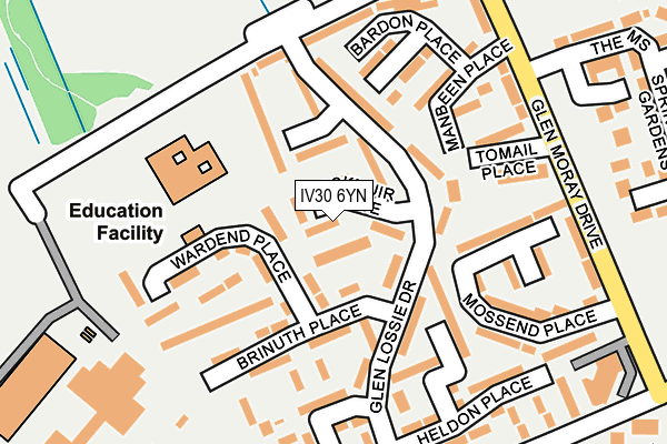 IV30 6YN map - OS OpenMap – Local (Ordnance Survey)
