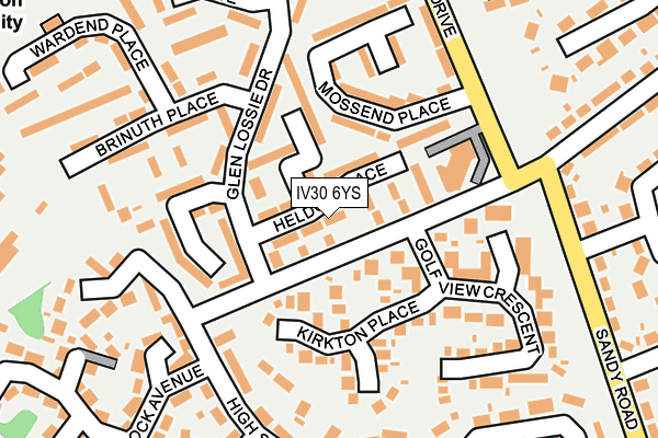 IV30 6YS map - OS OpenMap – Local (Ordnance Survey)