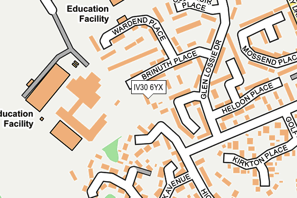 IV30 6YX map - OS OpenMap – Local (Ordnance Survey)