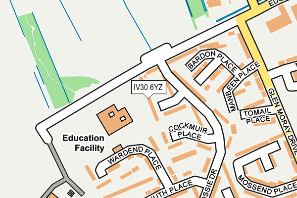 IV30 6YZ map - OS OpenMap – Local (Ordnance Survey)