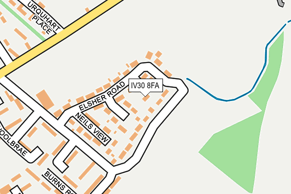 IV30 8FA map - OS OpenMap – Local (Ordnance Survey)