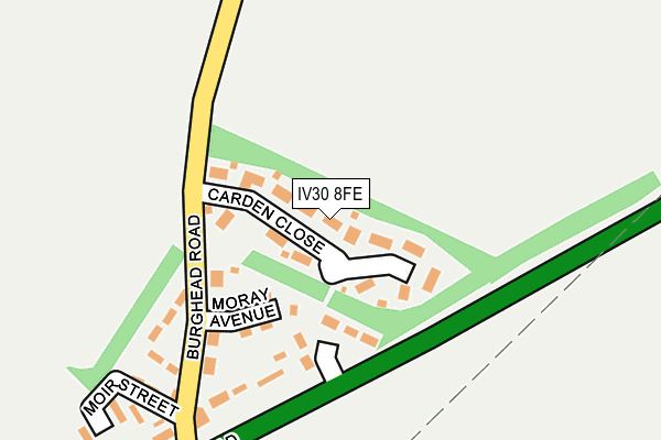 IV30 8FE map - OS OpenMap – Local (Ordnance Survey)