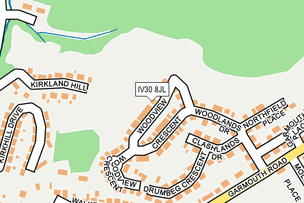 IV30 8JL map - OS OpenMap – Local (Ordnance Survey)