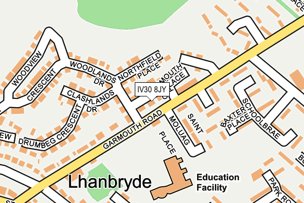 IV30 8JY map - OS OpenMap – Local (Ordnance Survey)