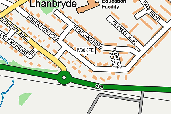 IV30 8PE map - OS OpenMap – Local (Ordnance Survey)