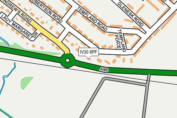 IV30 8PF map - OS OpenMap – Local (Ordnance Survey)