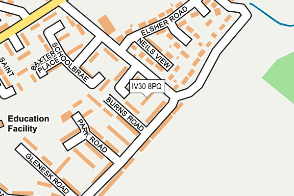 IV30 8PQ map - OS OpenMap – Local (Ordnance Survey)