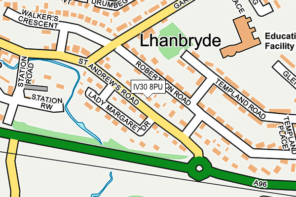 IV30 8PU map - OS OpenMap – Local (Ordnance Survey)