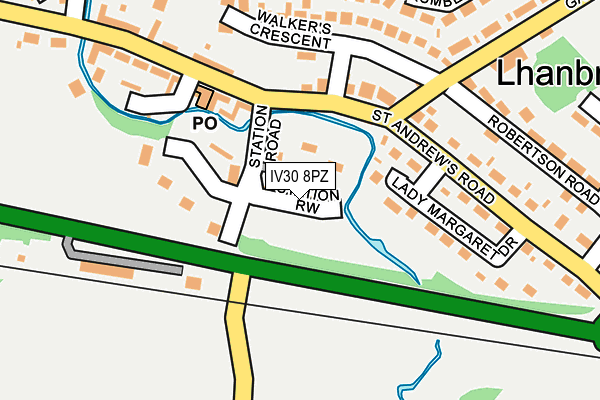 IV30 8PZ map - OS OpenMap – Local (Ordnance Survey)