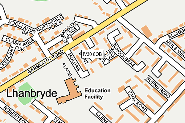 IV30 8QB map - OS OpenMap – Local (Ordnance Survey)