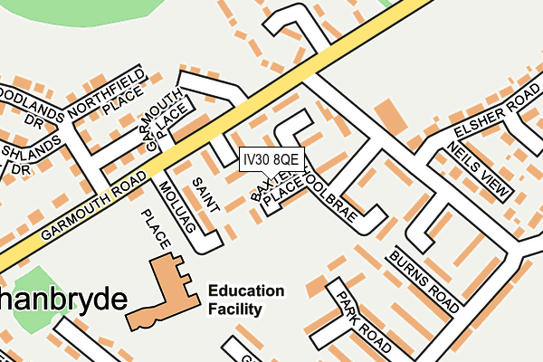 IV30 8QE map - OS OpenMap – Local (Ordnance Survey)