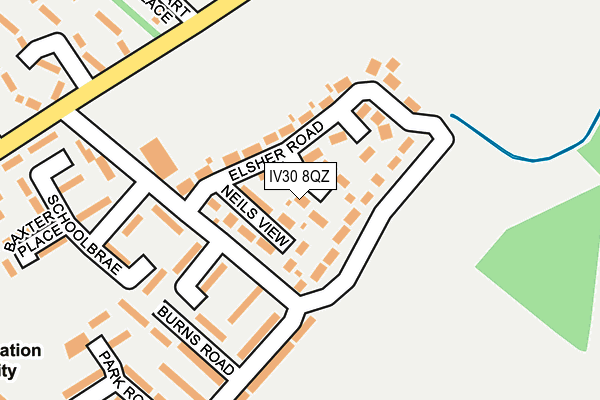 IV30 8QZ map - OS OpenMap – Local (Ordnance Survey)