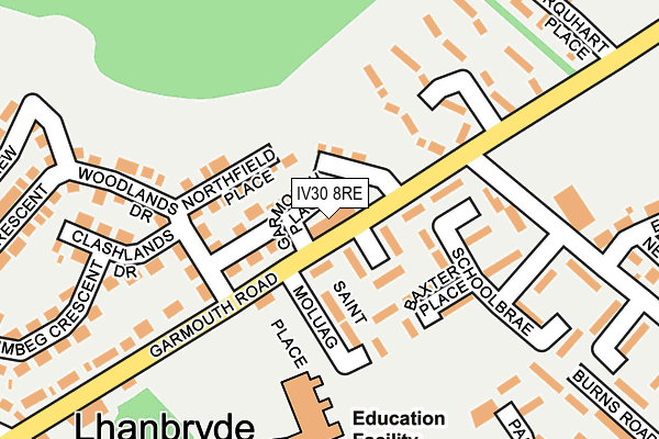 IV30 8RE map - OS OpenMap – Local (Ordnance Survey)