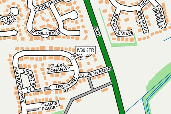 IV30 8TR map - OS OpenMap – Local (Ordnance Survey)