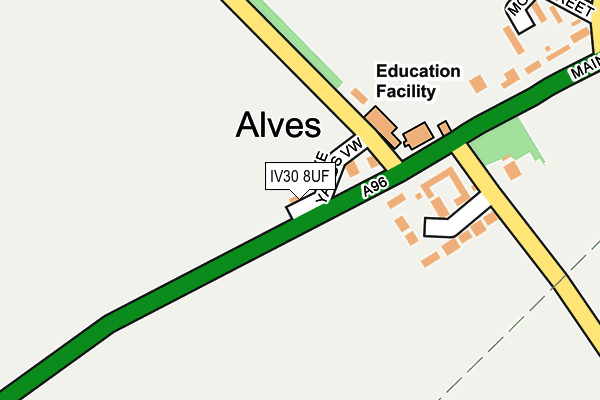 IV30 8UF map - OS OpenMap – Local (Ordnance Survey)