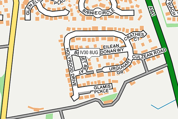 IV30 8UG map - OS OpenMap – Local (Ordnance Survey)