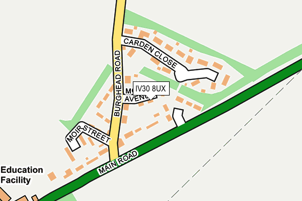 IV30 8UX map - OS OpenMap – Local (Ordnance Survey)