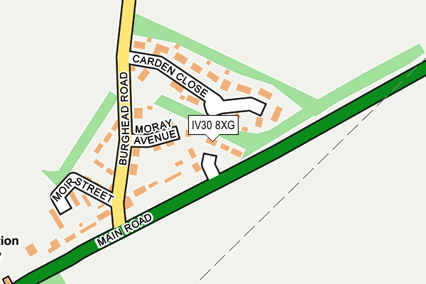 IV30 8XG map - OS OpenMap – Local (Ordnance Survey)