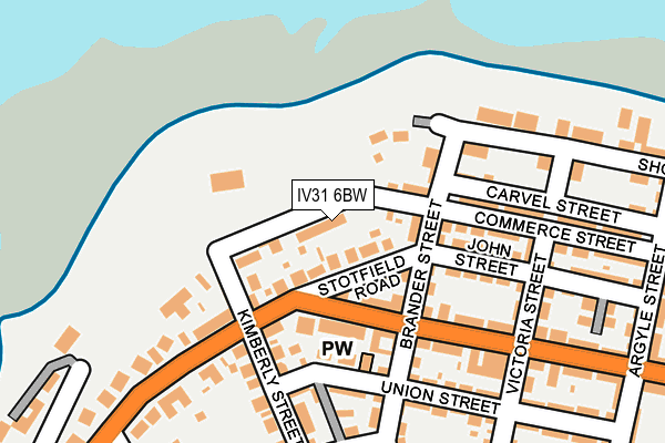 IV31 6BW map - OS OpenMap – Local (Ordnance Survey)
