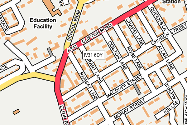 IV31 6DY map - OS OpenMap – Local (Ordnance Survey)