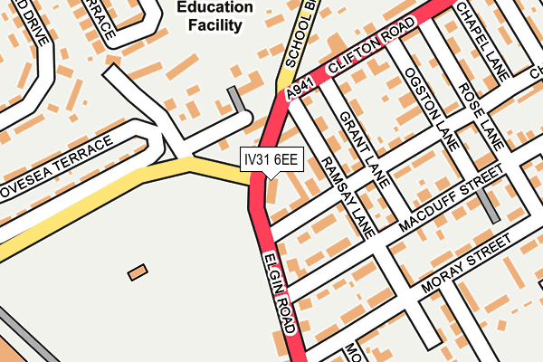 IV31 6EE map - OS OpenMap – Local (Ordnance Survey)