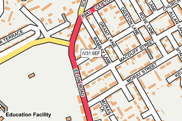 IV31 6EF map - OS OpenMap – Local (Ordnance Survey)
