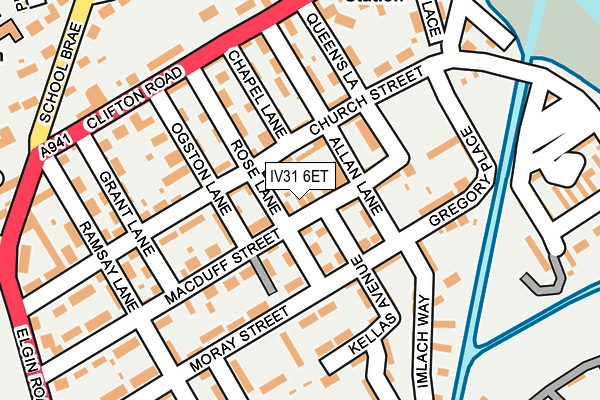 IV31 6ET map - OS OpenMap – Local (Ordnance Survey)