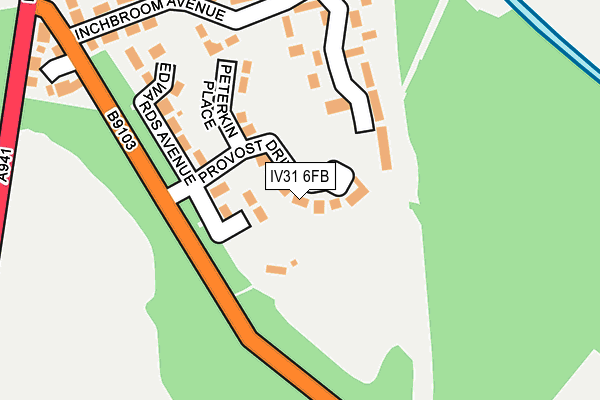 IV31 6FB map - OS OpenMap – Local (Ordnance Survey)