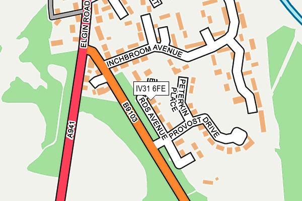 IV31 6FE map - OS OpenMap – Local (Ordnance Survey)