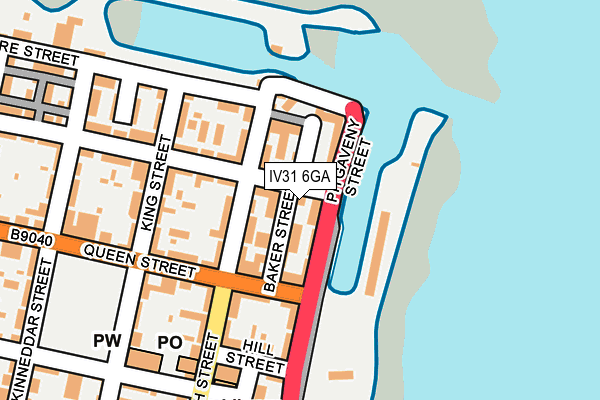 IV31 6GA map - OS OpenMap – Local (Ordnance Survey)