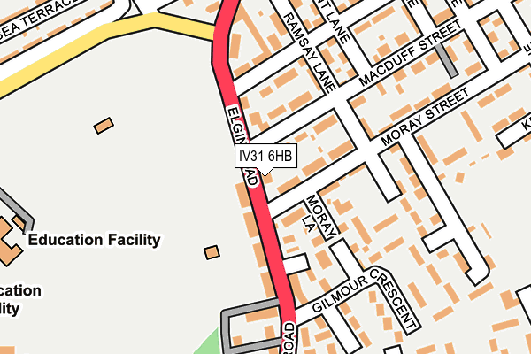IV31 6HB map - OS OpenMap – Local (Ordnance Survey)