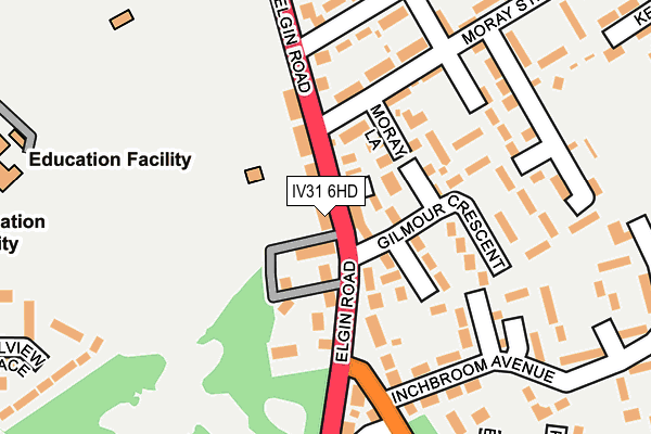 IV31 6HD map - OS OpenMap – Local (Ordnance Survey)