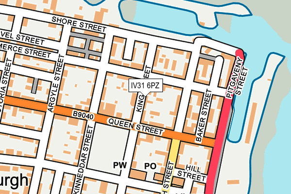 IV31 6PZ map - OS OpenMap – Local (Ordnance Survey)
