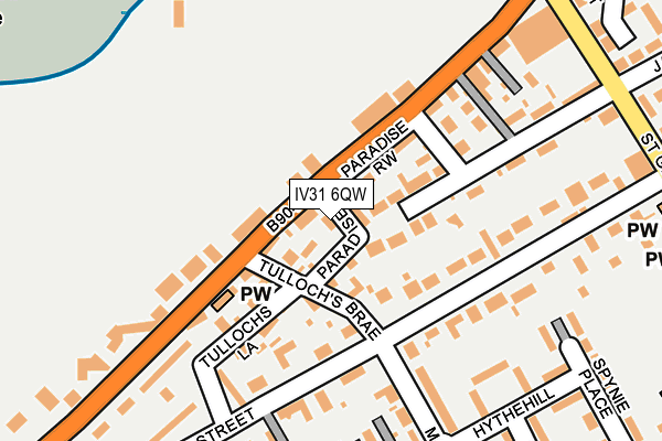 IV31 6QW map - OS OpenMap – Local (Ordnance Survey)