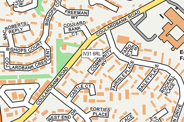 IV31 6RL map - OS OpenMap – Local (Ordnance Survey)