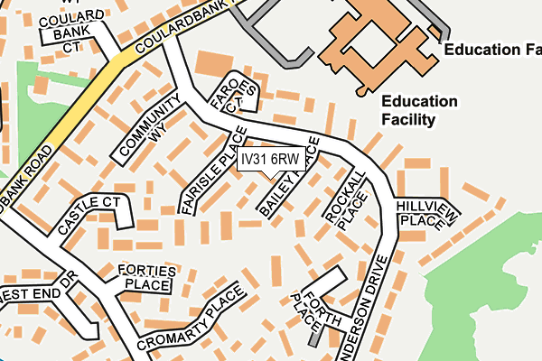 IV31 6RW map - OS OpenMap – Local (Ordnance Survey)